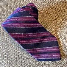 Robert Graham Men's Luxury Striped Wedding Tie Purple Pink Repp Formal Business