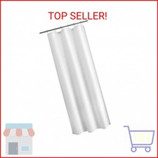Titanker Small Stall Shower Curtain Liner Washable, 36 x 72 Inches, White Fabric