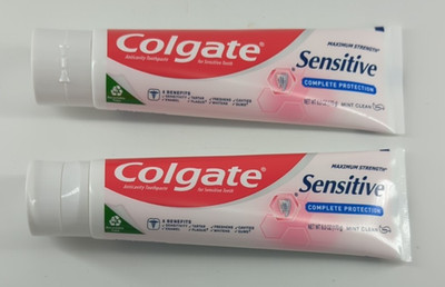 Colgate Complete Protection Sensitive Toothpaste Maximum Strength 6.0oz Lot of 2