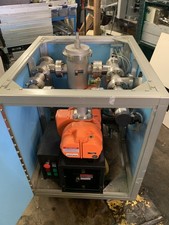 ALCATEL  ROOTS VACUUM PUMP, W/ MECH. FOREPUMP, VACUUM SWITCH, 300 MDC RIght Angl