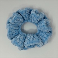 Sky Blue Crochet Scrunchie