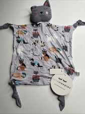 NWT Little Sleepies Grey Cool Cat Lovey Blanket