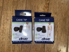 Lot Of 4 - Drive Walking Cane Tips 1" - Heavy Duty - 1 Inch Black 10383BK