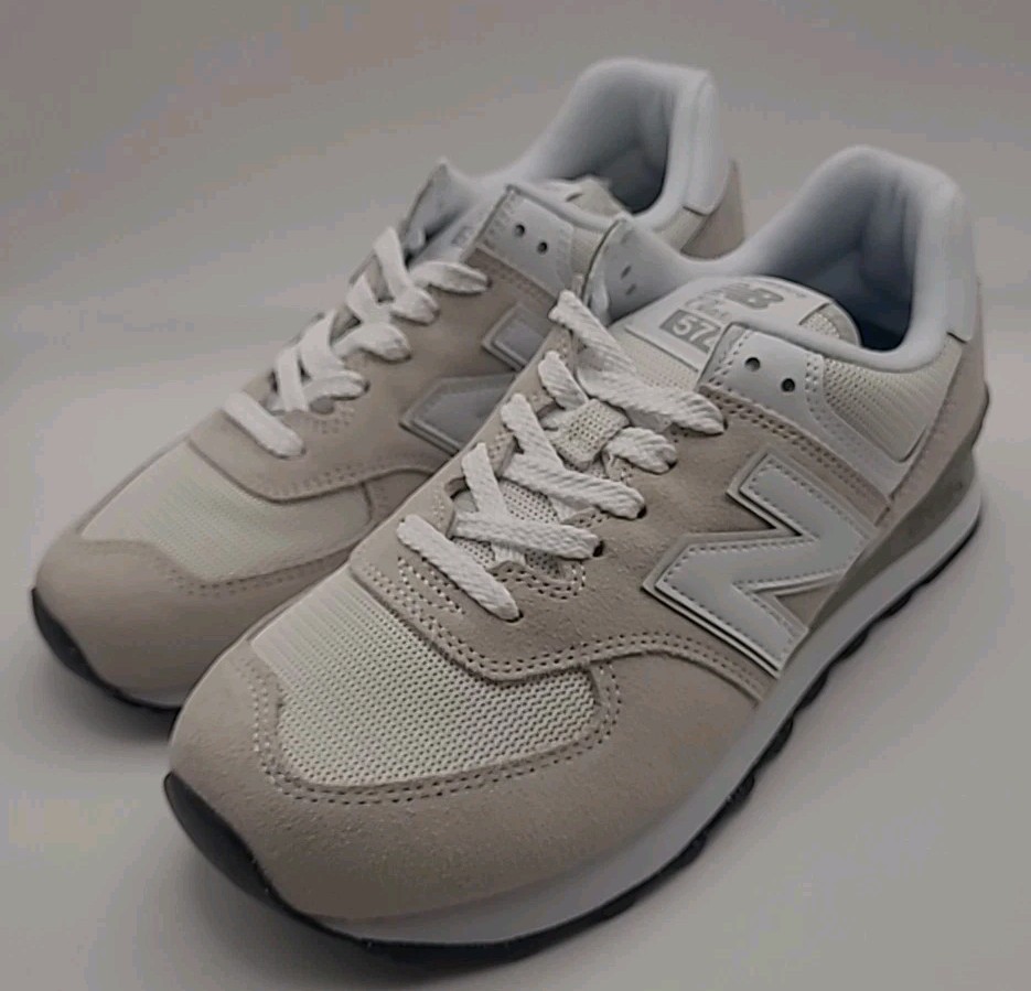 NEW Womens New Balance 574 Core Grey White Running Shoes Size 8.5 thumbnail 4