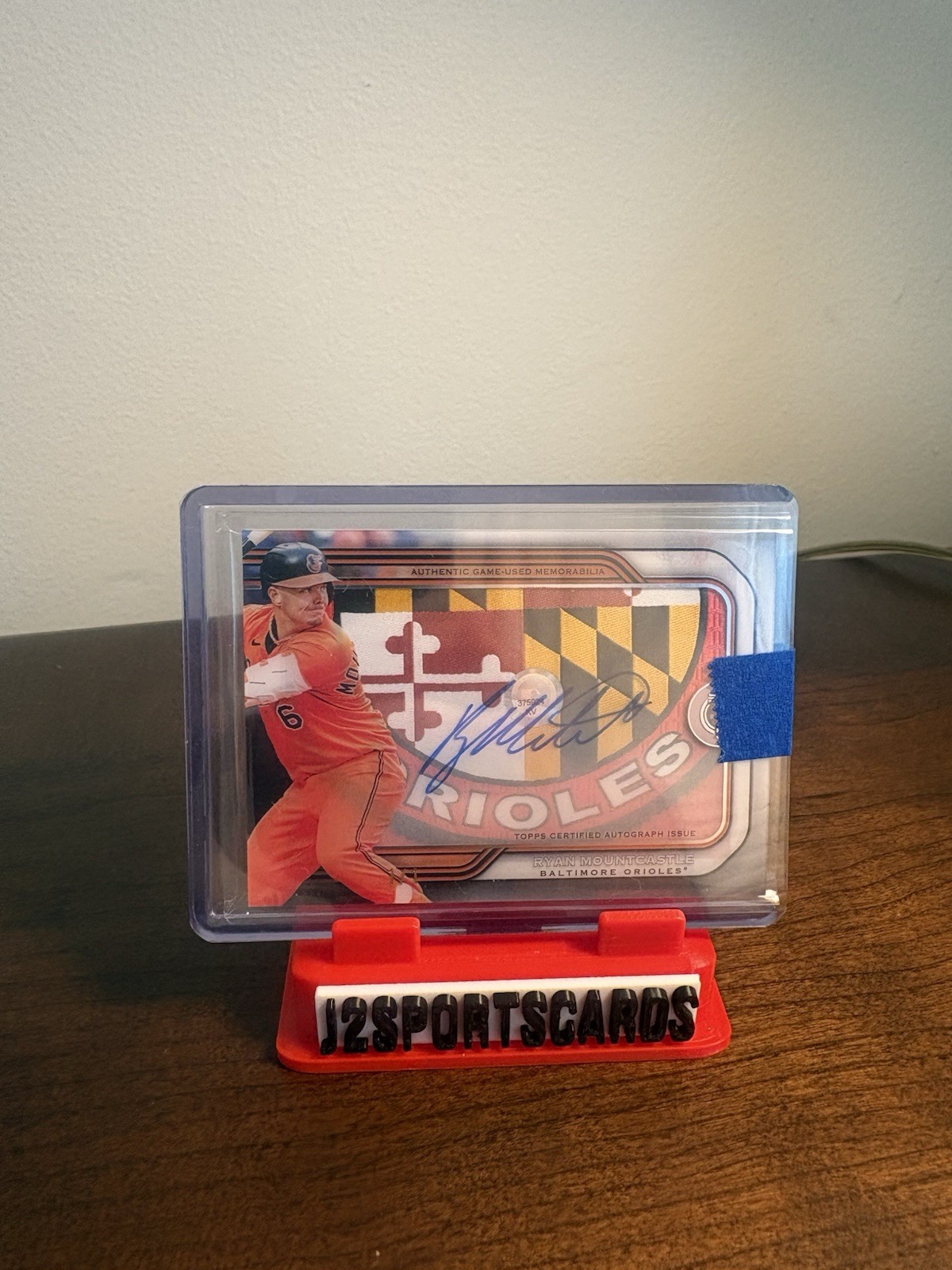 2026 Topps Tribute Ryan Mountcastle Prime Patch Auto 1/1 Nasty Oriole Patch