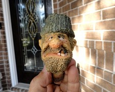 vintage CHRIS HAMMACK Carved Resin FIGURAL CARICATURE WINE BOTTLE STOPPER