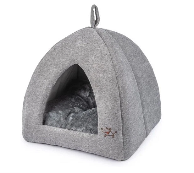 Best Pet Supplies Cat Bed for Indoor Cat, Domed Tent House with Removable Pillow