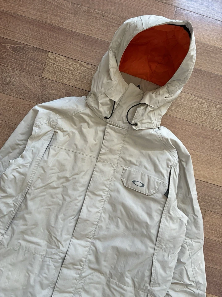 Chaqueta de snowboard/esquí Oakley holgada para hombre talla S Thermolite blanca aislada Foto 4 de 4