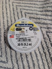Beadalon 19 Strand Bright, .018in Flexible Bead Stringing Wire, 30ft Spool