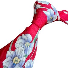 LeonardS Finest Silk Tie Horse Botanical Red ...
