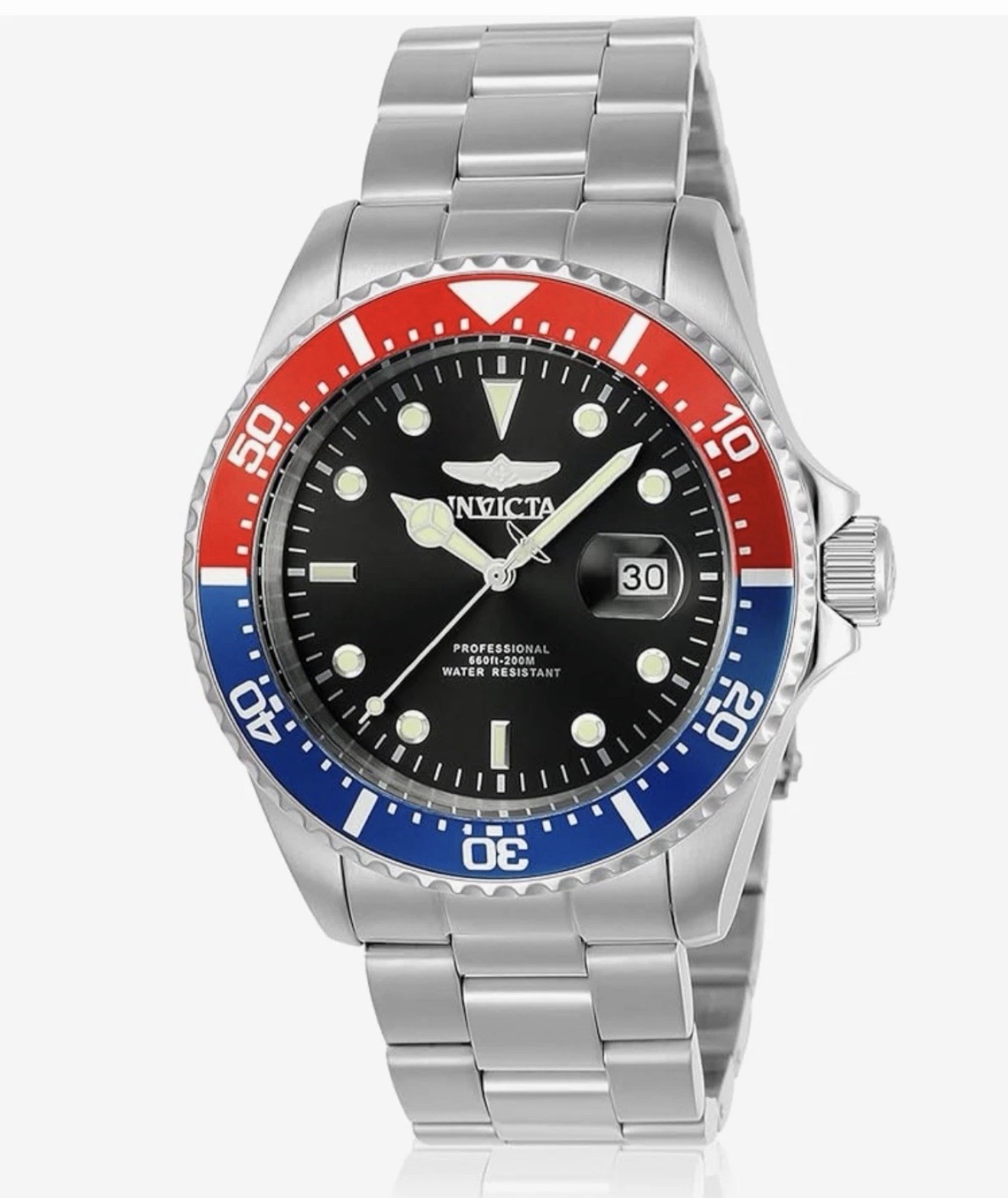 Invicta Men's Watch Pro Diver 43mm Silver Stainless Steel Br