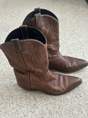 Code West Women s Cowboy Boots Size 10M Brown Vintage Cowgirl Western Horses