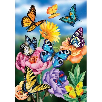 Briarwood Lane Butterflies in the Garden Spring House Flag 28x40