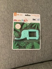 NEW Munchkin The Baby Toon Silicone Teether Spoon Elephant - Mint
