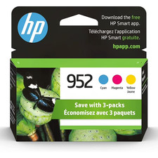 HP 952 Cyan, Magenta and Yellow Ink Cartridges