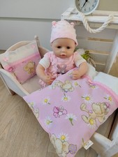 Lillebi rosa❤Puppenbettwäsche❤Bettzeug ❤Baby Born/Baby Annabell Handmade Neu