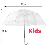 Kids Clear Bubble Umbrella With Dome Canopy, Lightweight Design