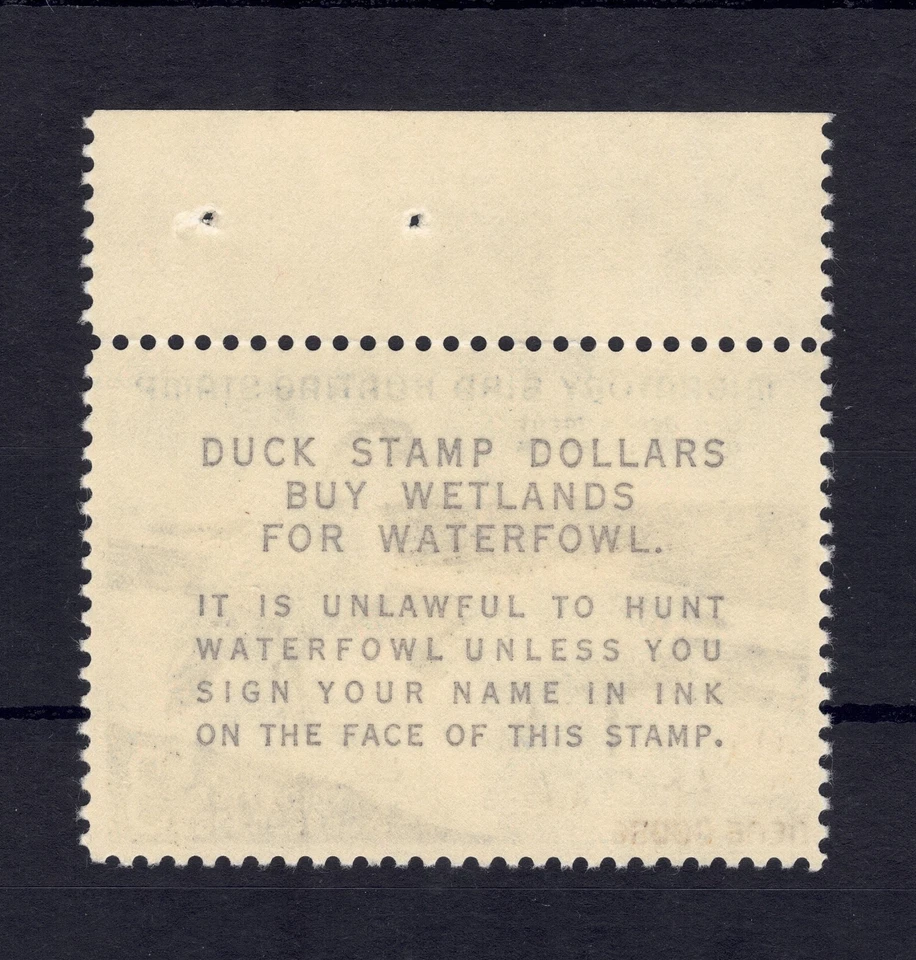US Scott # RW31, MINT / VF / NH $3 Federal Duck Stamp with Selvage! SCV $100.00 - Image 2 of 2