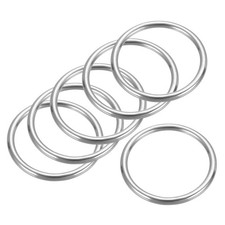 6 Pcs 2.4" Metal Rings Marine Grade 316 Stainless Steel Seamless O-Ring, 6x60mm