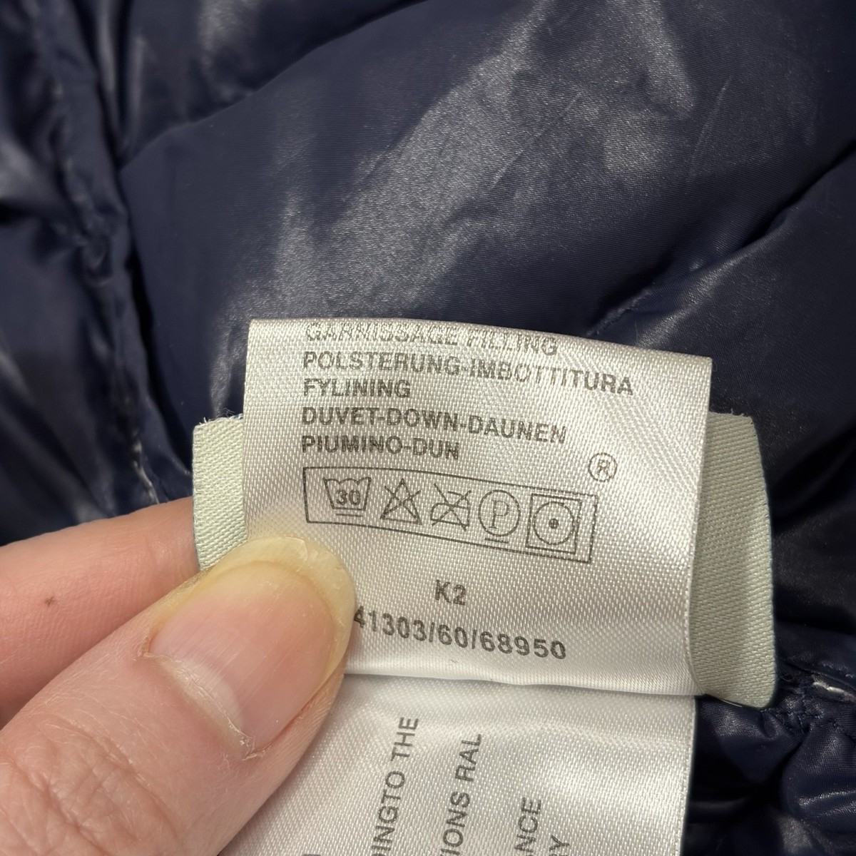 Moncler Puffer Jacket Moncler “Dominic” Light Down Shell Navy Sz