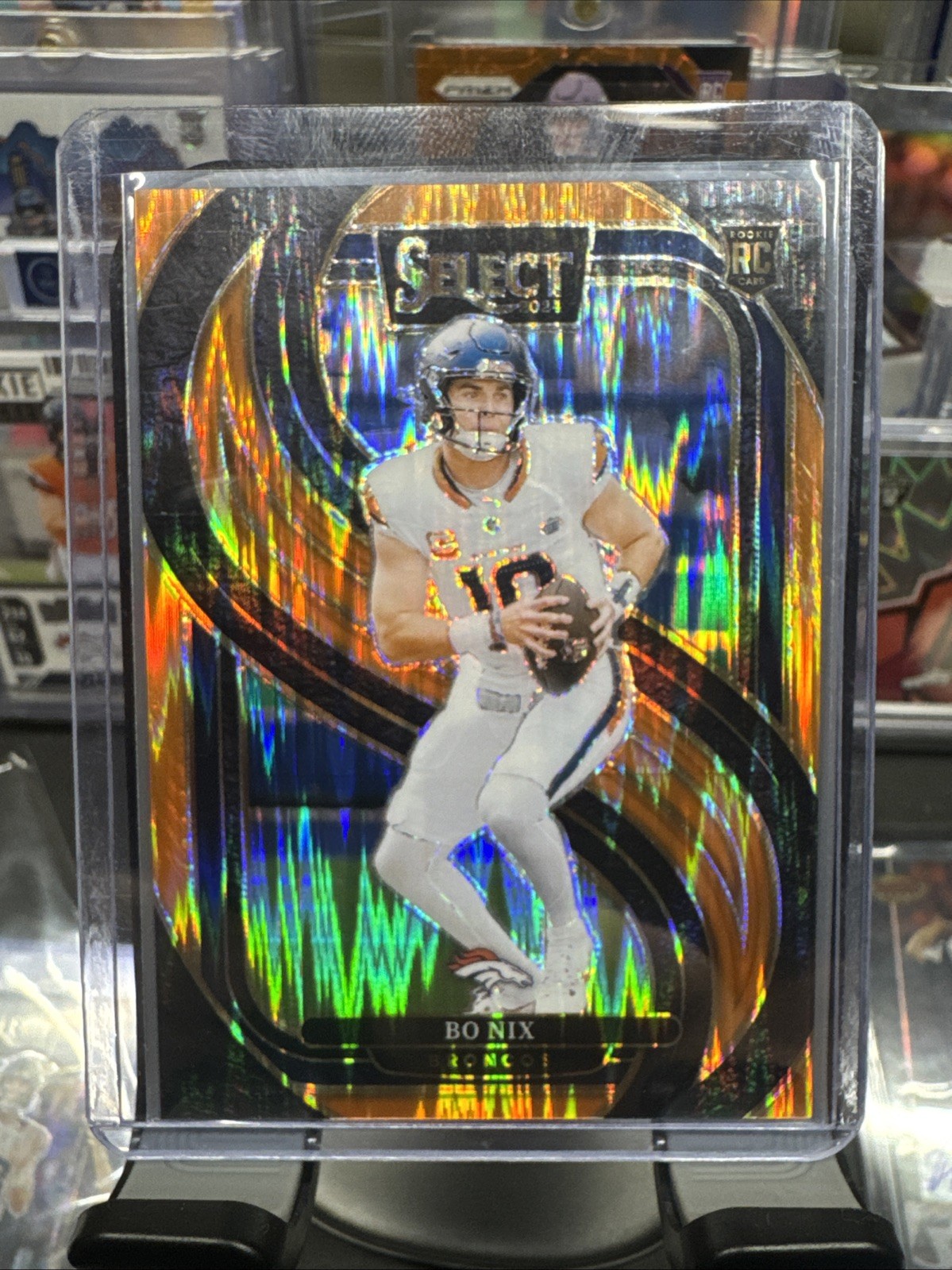 2024 Select | #117 Bo Nix Premier Level | Orange Shock Prizm /399 RC