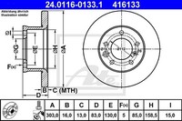 2X ATE Bremsscheibe Vorderachse U.A. FüR MERCEDES-BENZ, Puch