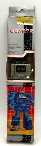 Transformer Grey Robot Quartz Wrist Watch Vintage 1980’s Not Tested