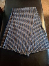 Vintage Indigo Stripe Fabric 35x125 Indigo Dye Kimono Remnant Ready Now