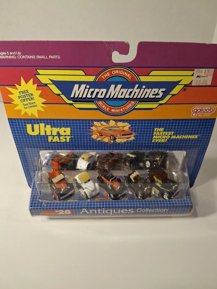 Vintage 1988 MicroMachines Ultra Fast #28 Antiques Collection NIB》40 - Image 2 of 4