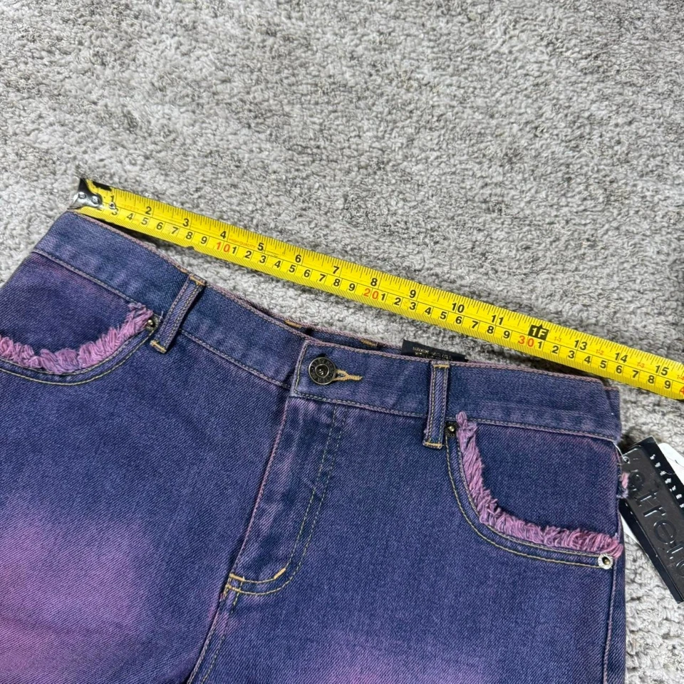 Y2K 2000’s Baby Phat Embroidered Fringe Grunge Punk Skater Short Denim Shorts - Image 4 of 4