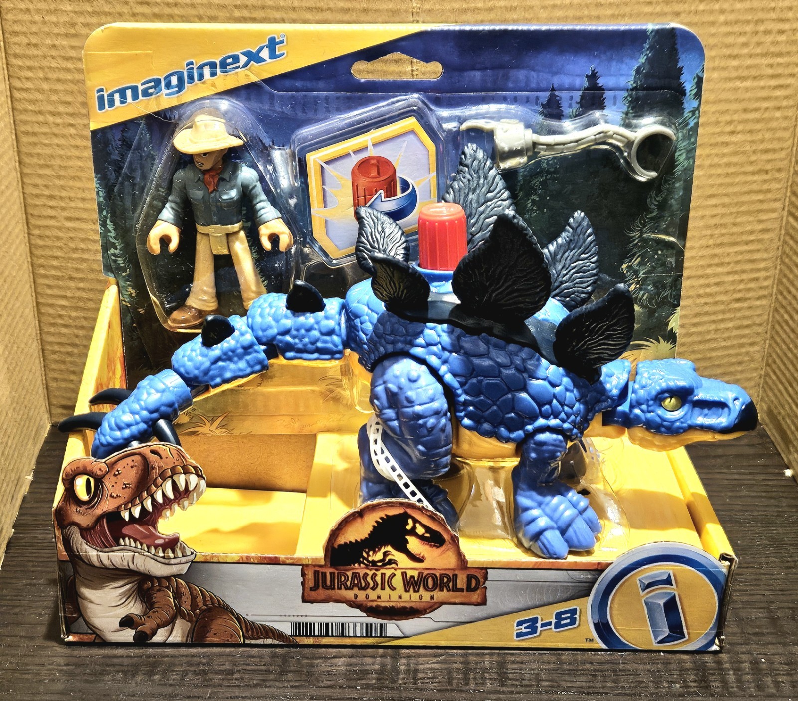 Imaginext Jurassic World Dominion Stegosaurus & Dr. Grant Dinosaur Figure *NEW* - Image 3