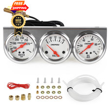 CNSPEED 2inch 52mm Triple Gauge Kit, Volt Meter Water Temp Temperature Gauge...