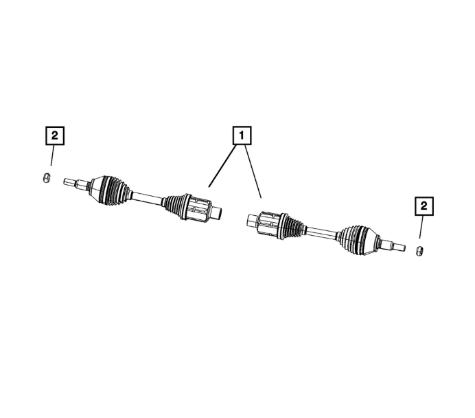 Medio eje Mopar lado derecho 68537123AA para Ram 1500 Classic 2021-2024 nuevo Foto 3 de 3