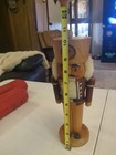 Vintage Erzgebirgische Volkskunst Wood Nutcracker  Soldier 10” German  — photo 2