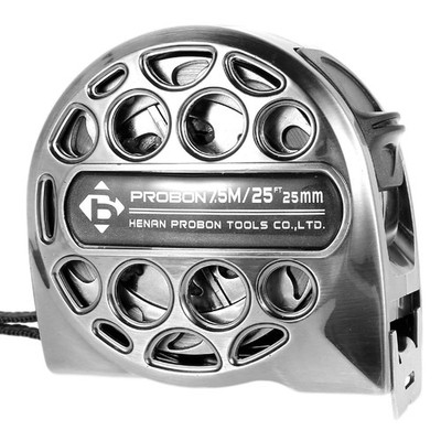 25 FT Stainless Steel Retractable Waterproof Tape Measure DoubleSided Ruler