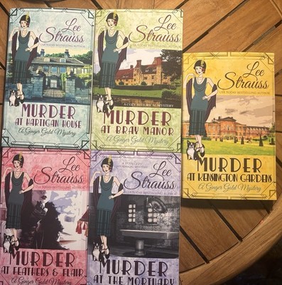 5 Ginger Gold Books Lot #2-6 Cozy Historical Murder Mystery LEE STRAUSS 1920 s
