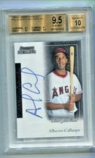 2004 Bowman Sterling - ALBERTO CALLASPO - Autograph Rookie - ANGELS BGS 9.5
