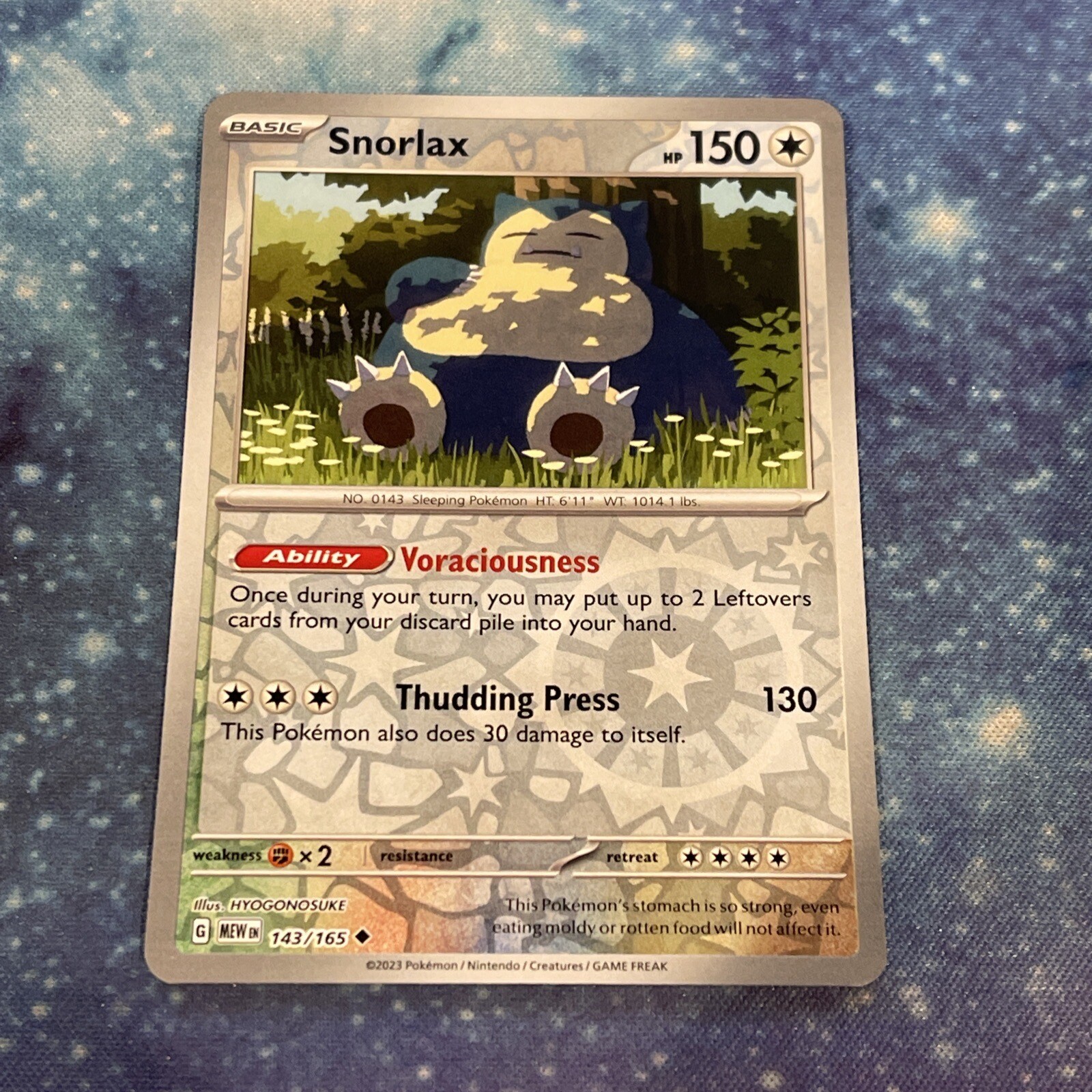 Pokémon Snorlax 143/165 Scarlet & Violet - 151 Reverse Holo Uncommon NM English