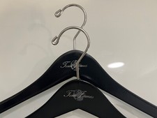 Lot Of TWO Tom James Men's Suit Wooden Hangers Jacket Pants Bar Luxury