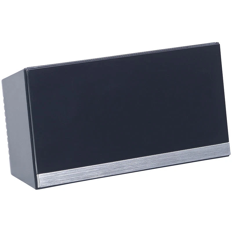 infactory Dimmbare Funk-LED-Tischuhr, Wecker und Temperaturanzeige, schwarz/blau - Bild 3 von 4