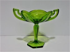 Westmoreland Glass Colonial Sweetmeat Open Compote Olive Green