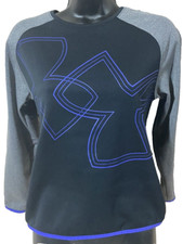 Under Armour Girls Sweatshirt Size YXL Pullover Black Cold Gear Long Sleeve Top