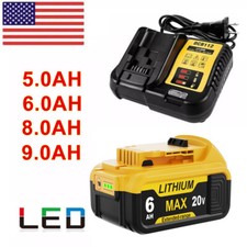 For DeWalt 20V 20 Volt Max 8AH 9AH 5AH 6AH Lithium Ion Battery DCB206-2 DCB205-2