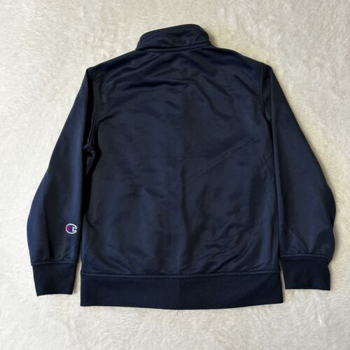 Champion Kids Boys Sweater Size 5 Blue Long Sleeve Pockets Full Zip Logo - Picture 4 of 6
