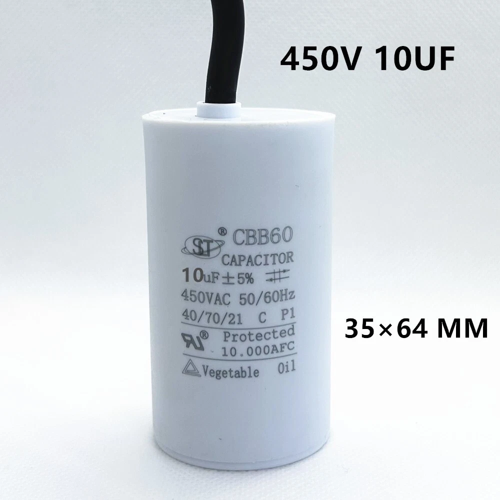 10pcs Nichicon CY 10uF 450V Electrolytic Capacitors – 105°C, 10x20mm