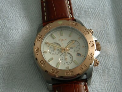 Welsh Clogau Rose Plated Stainless Steel Gents Wrist Watch RRP £580.00