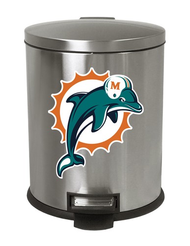 1.3 Gal Stainless Steel Step Can Wastebasket with a NFL Team Logo Decal Man Cave - Picture 25 of 43