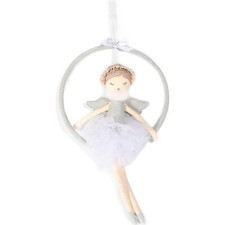 Mon Ami Baby Nursery Room Decor Silver Angel Swing Mobile Heirloom Doll 10 Inch