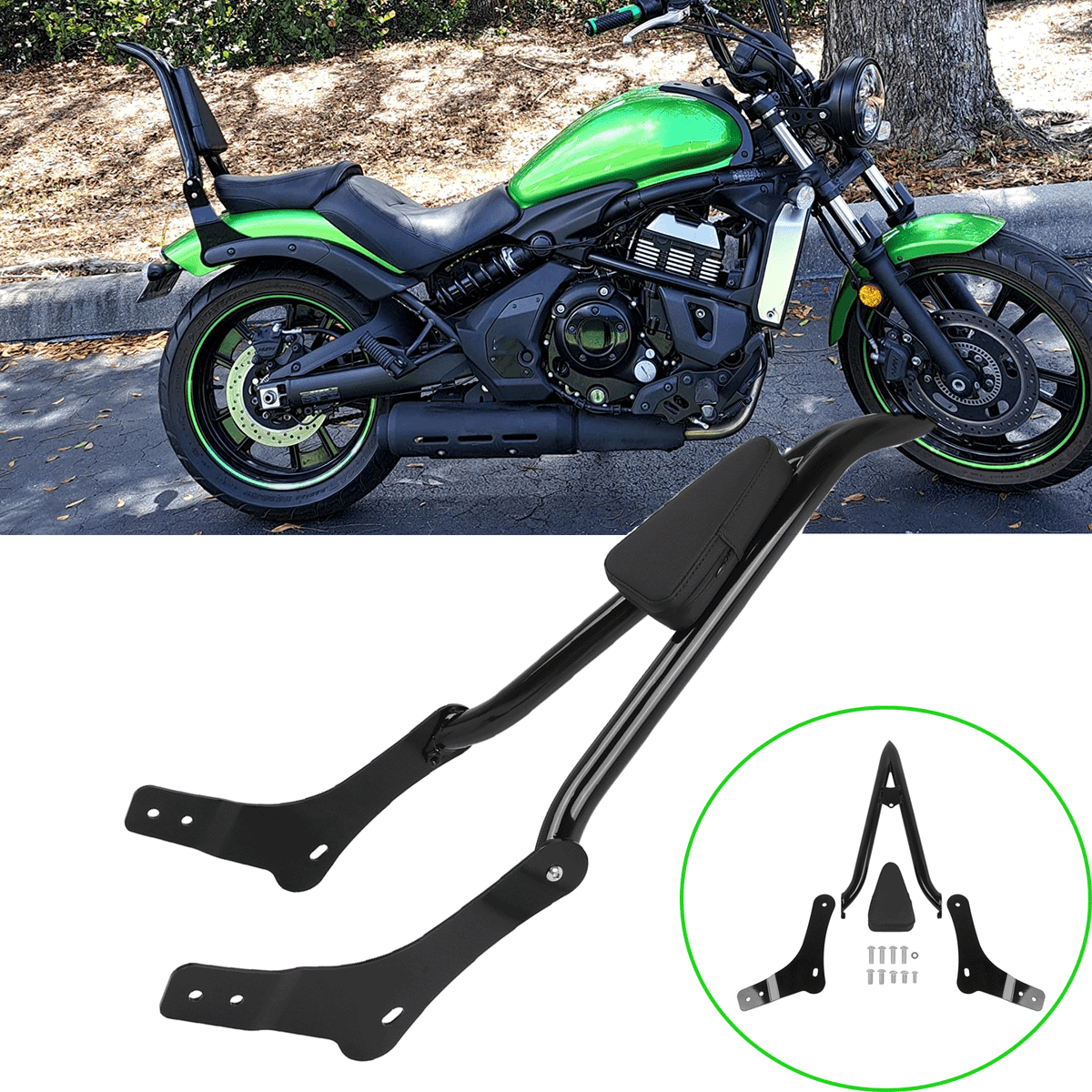 Hinterradgepäckträger Für Für Vulcan S 650 VN650 2015-2023 2024 Motorrad Abnehmbare Passagier Für Sitz Rückenlehne Sissy Bar Set Mit Gepäck Rack Gepäckträger Motorrad Hinten
