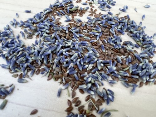 Organic Linen Eye Pillow Lavender & Flaxseed for Stress Relief Microwavable - Picture 6 of 8